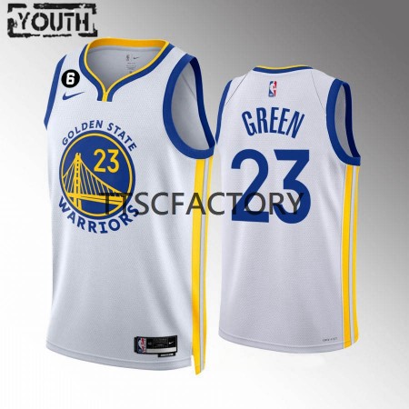 Kinder NBA Golden State Warriors Trikot Draymond Green 23 Nike 2022-23 Association Edition Weiß Swingman